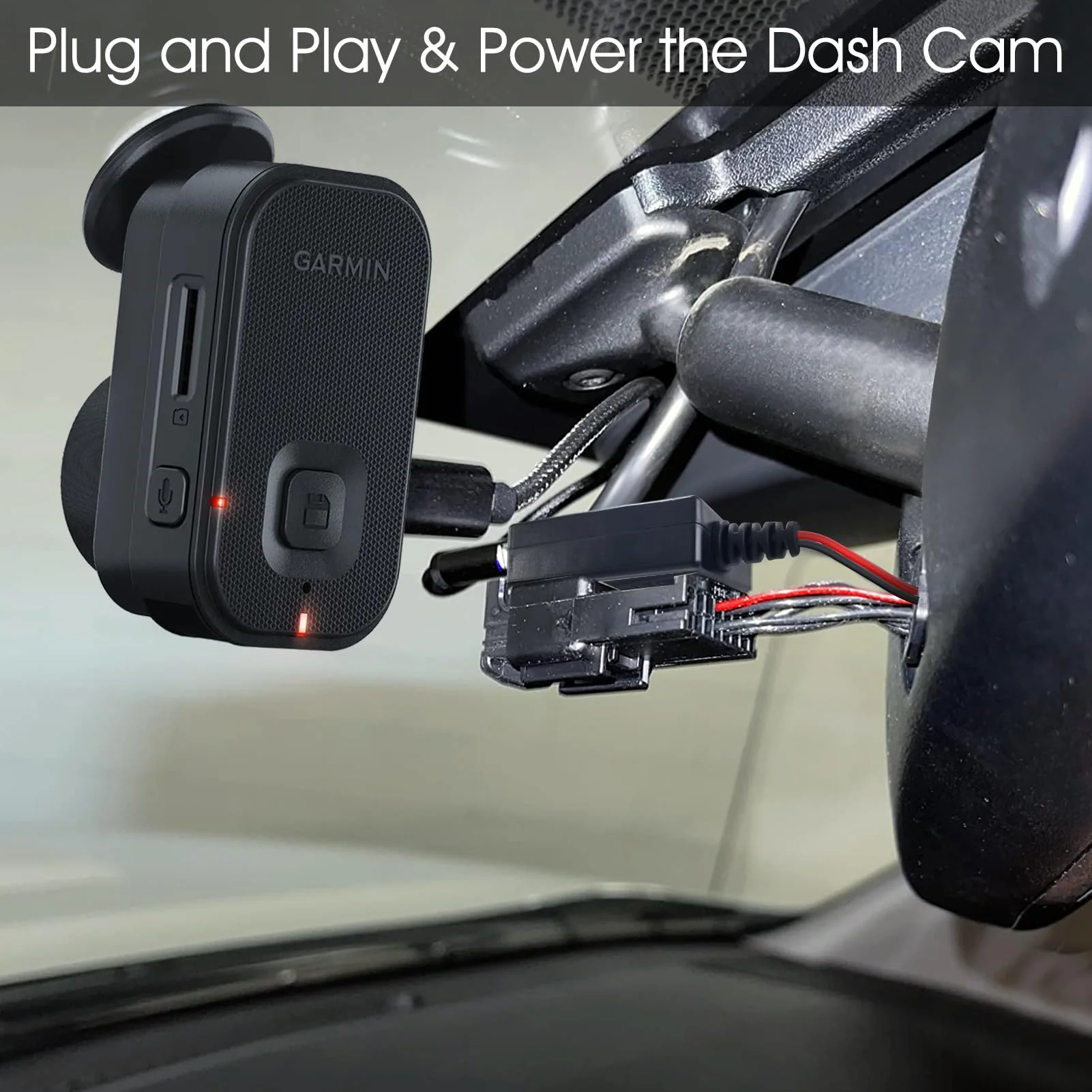 Dash Cam Power Adapter (12-Pin Type A) for 15-23 Toyota Tacoma/15-16 Highlander/16-20 Sienna/18-21 Tundra/Select Honda Ridgeline,Connects to Auto-Dimming Rearview Mirror, USB Power Dash Cam Adapter - Image 8