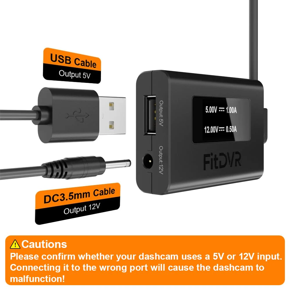 Dash Camera Power Adapter (10-Pin) for Chevrolet GMC Buick Cadillac Chevy, Connect Auto Dimming Rearview Mirror, USB Power Source, Easy to Install, 5V 12V Output, for Dashcam, Radar, D3-019 - Image 3