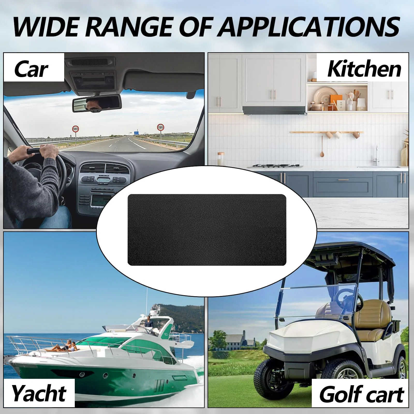Dashboard mat Rubber Non-Slip mat, Leather Texture 10.6"*5.9" Size car Non-Slip mat, car Dashboard Accessories for car Interior Organizer. 10.6"*5.9" Leather texture - Image 2