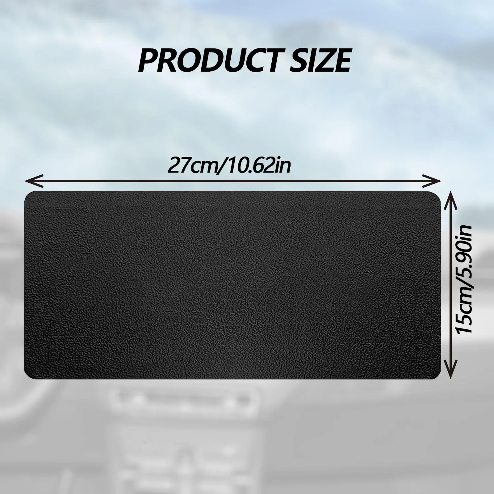 Dashboard mat Rubber Non-Slip mat, Leather Texture 10.6"*5.9" Size car Non-Slip mat, car Dashboard Accessories for car Interior Organizer. 10.6"*5.9" Leather texture - Image 6