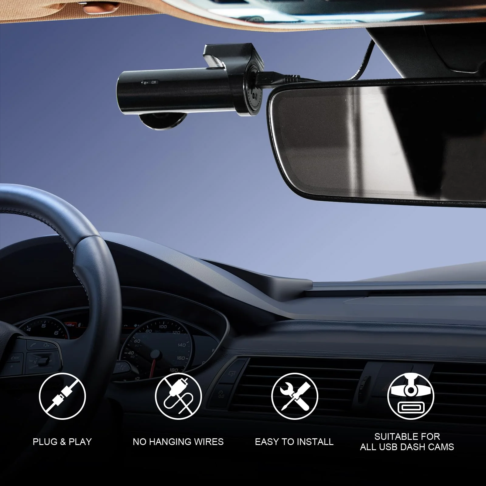 Dashcam Power Adapter 10 Pin (Model A) Custom for Mazda, 6 CX3 CX5 CX5 CX9 CX30 CX50 MX30 and More with Auto-dimming Rearview Mirror, Easy to Install 10 pin (Model A) - vehicle with Auto-dimming - Image 9