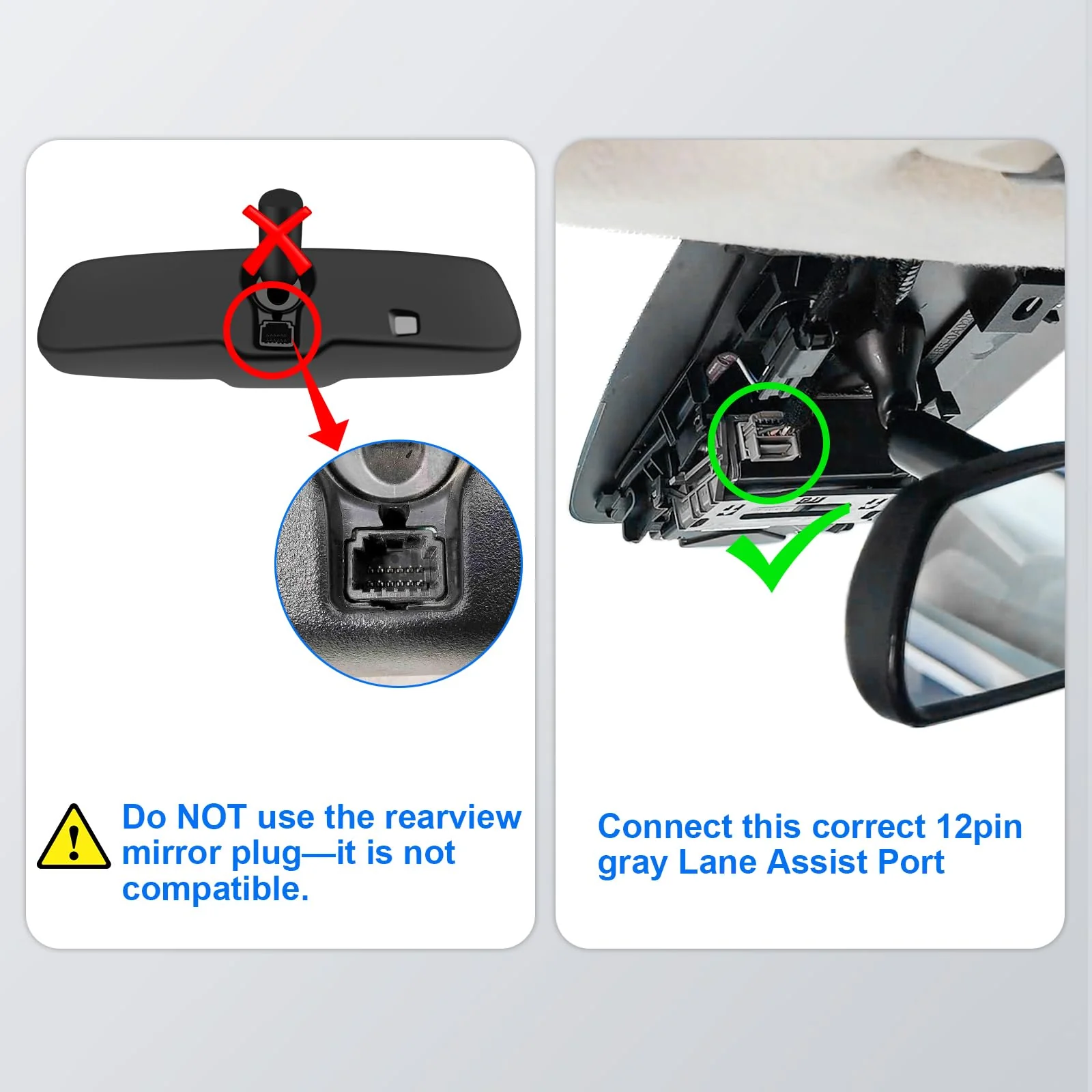 Dashcam Power Adapter for Toyota/Lexus (12-Pin,Model C), –Lane Trace System Adapter, Compatible with RAV4 Highlander Tacoma 4Runner,Lexus NX RX & More. Fits Vehicles with TSS 2.5 Lane Assist Port - Image 3