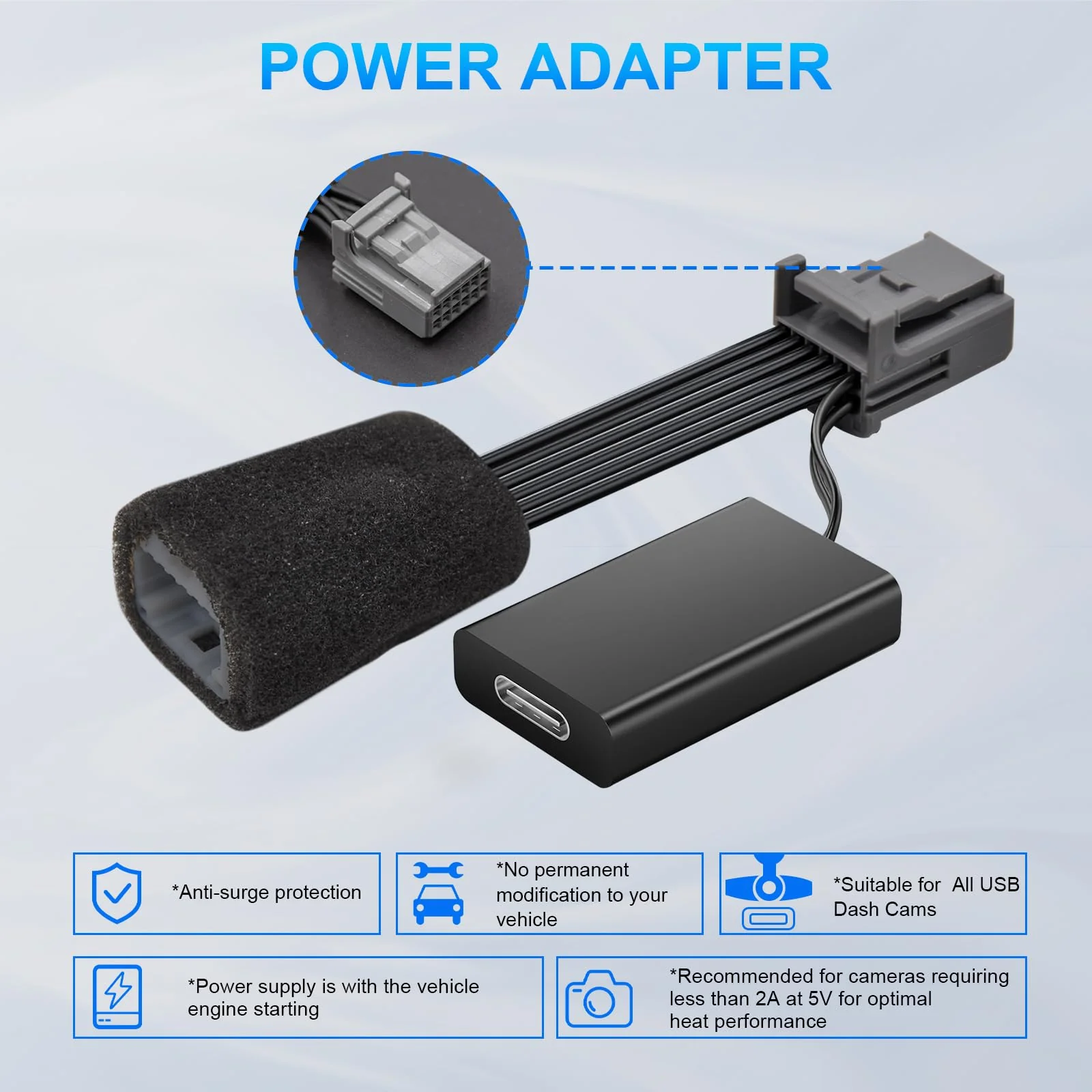 Dashcam Power Adapter for Toyota/Lexus (12-Pin,Model C), –Lane Trace System Adapter, Compatible with RAV4 Highlander Tacoma 4Runner,Lexus NX RX & More. Fits Vehicles with TSS 2.5 Lane Assist Port - Image 9