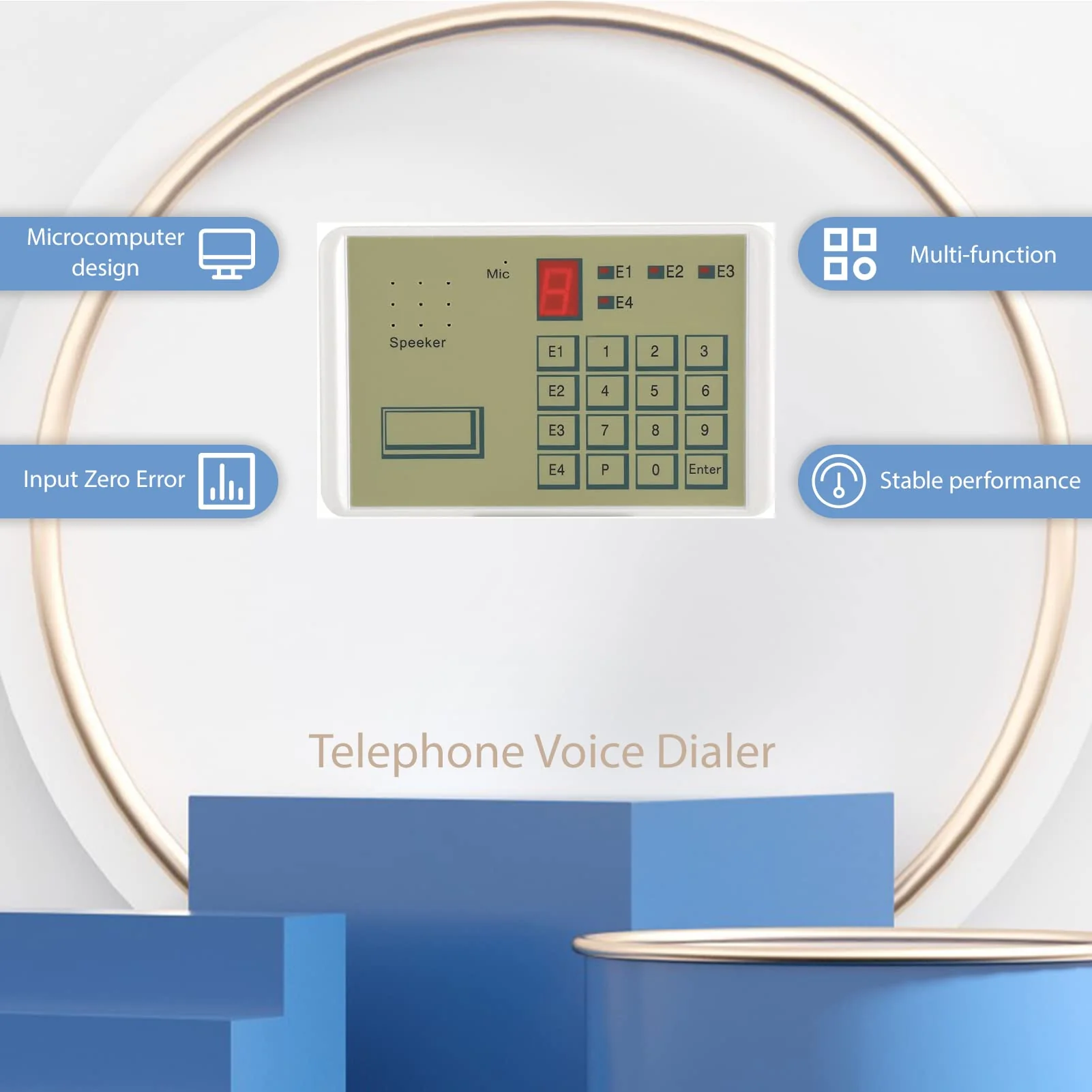 DAUERHAFT Wired Telephone Voice Auto Dialer for Home Security System and House Alarm System with Auto Dial Feature - Image 2