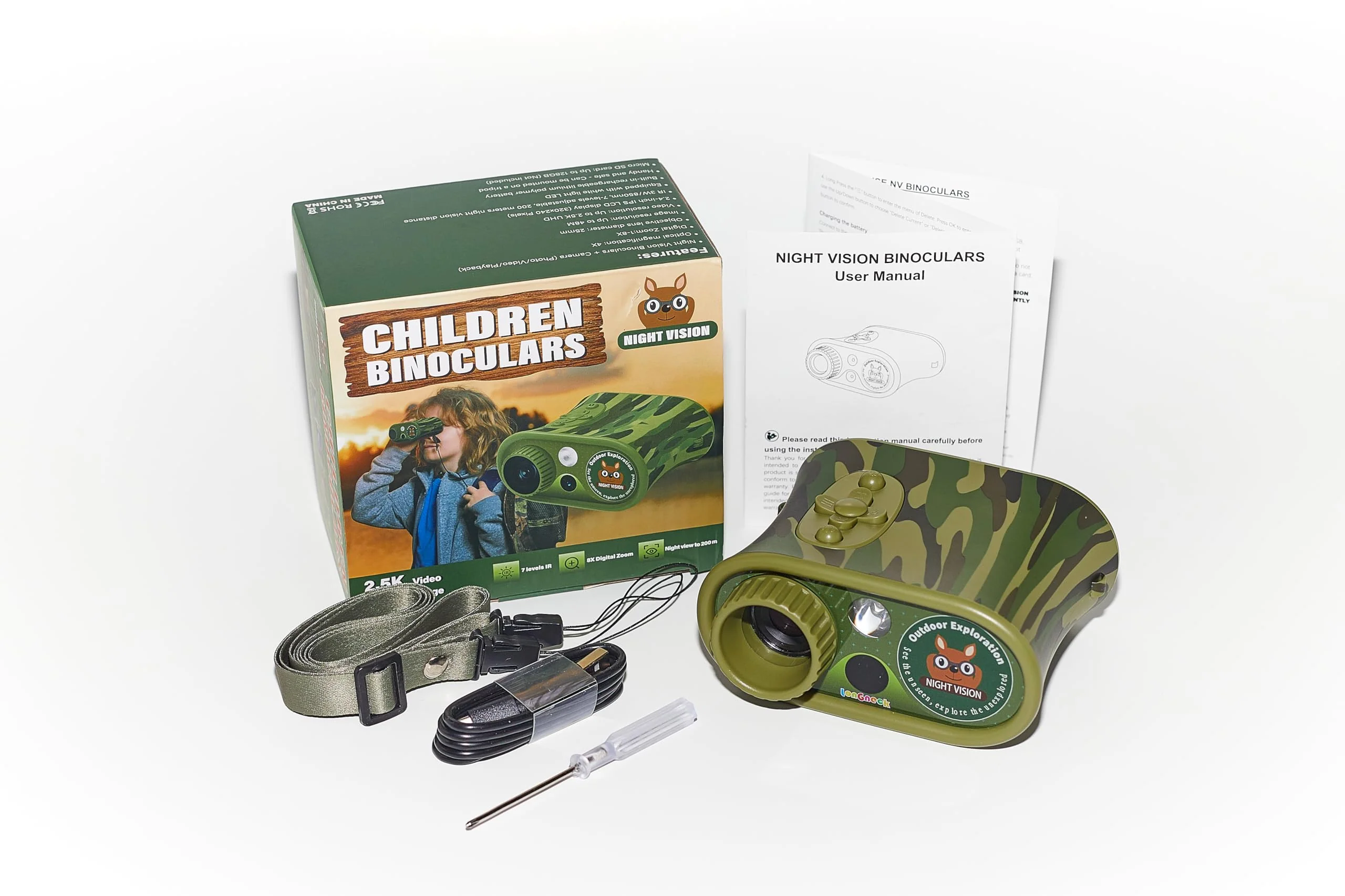 Day and Night Vision Binoculars for Kids, Toddler IR Googles,Birthday Gifts for Toddler Boys 6-12 Years, Digital Night Vision Goggles for Kids, Binoculars 8-12 Years - Image 8