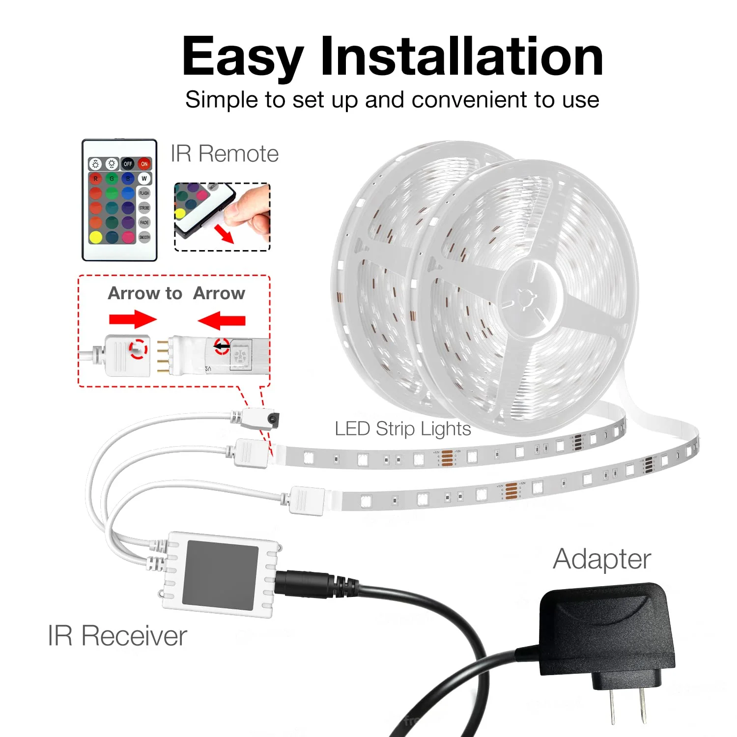 DAYBETTER Smart WiFi Led Lights 100ft, Tuya App Controlled Led Strip Lights, Work with Alexa and Google Assistant, Timer Schedule , Color Changing Led Lights for Bedroom Party Kitchen - Image 7