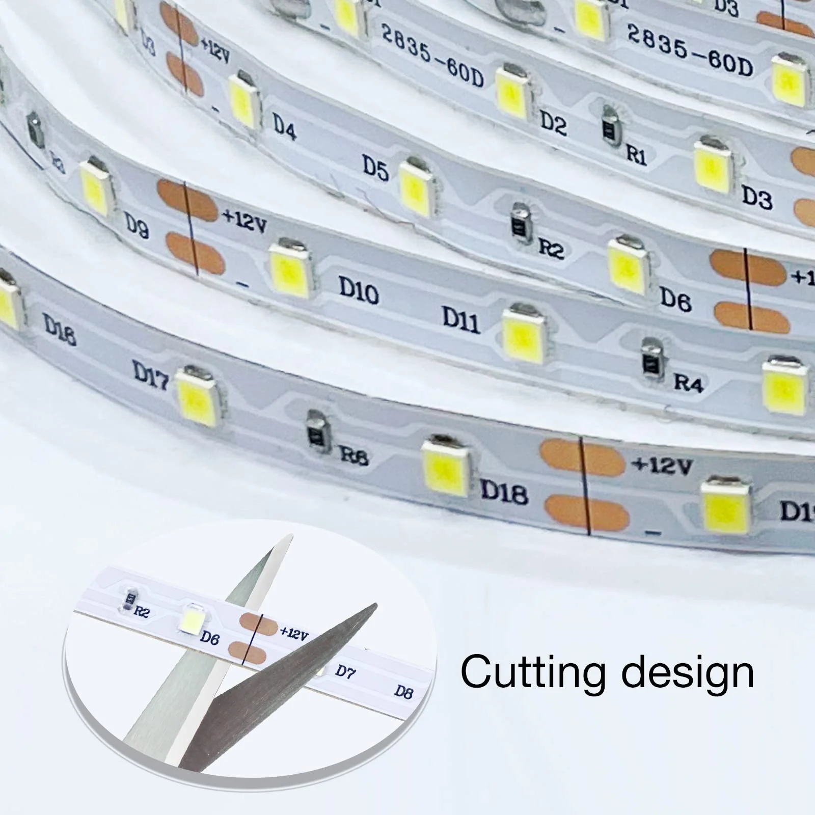DAYBETTER White LED Strip Light, 20ft Dimmable Bright Rope Light, 6500K 24V Light Strips, 360 LEDs 2835 Tape Lights for Bedroom, Kitchen, Mirror, Home Decoration Daylight White - Image 6
