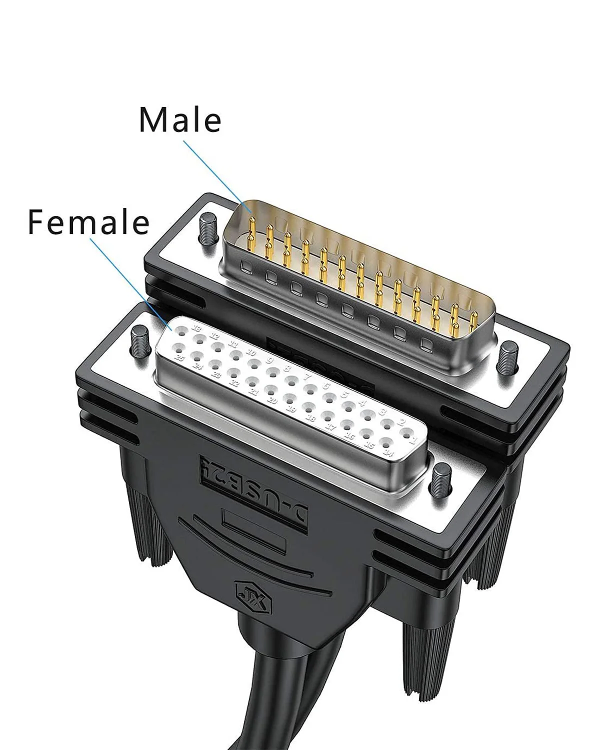 DB25 Cabel RS232 Serial Solderless Breakout Connector,D-SUB 25 PIN Adapter to Bare Wire End Extension Cable DB25 Female Connector to Bare Wire (DB25 Female, 3FT) - Image 2