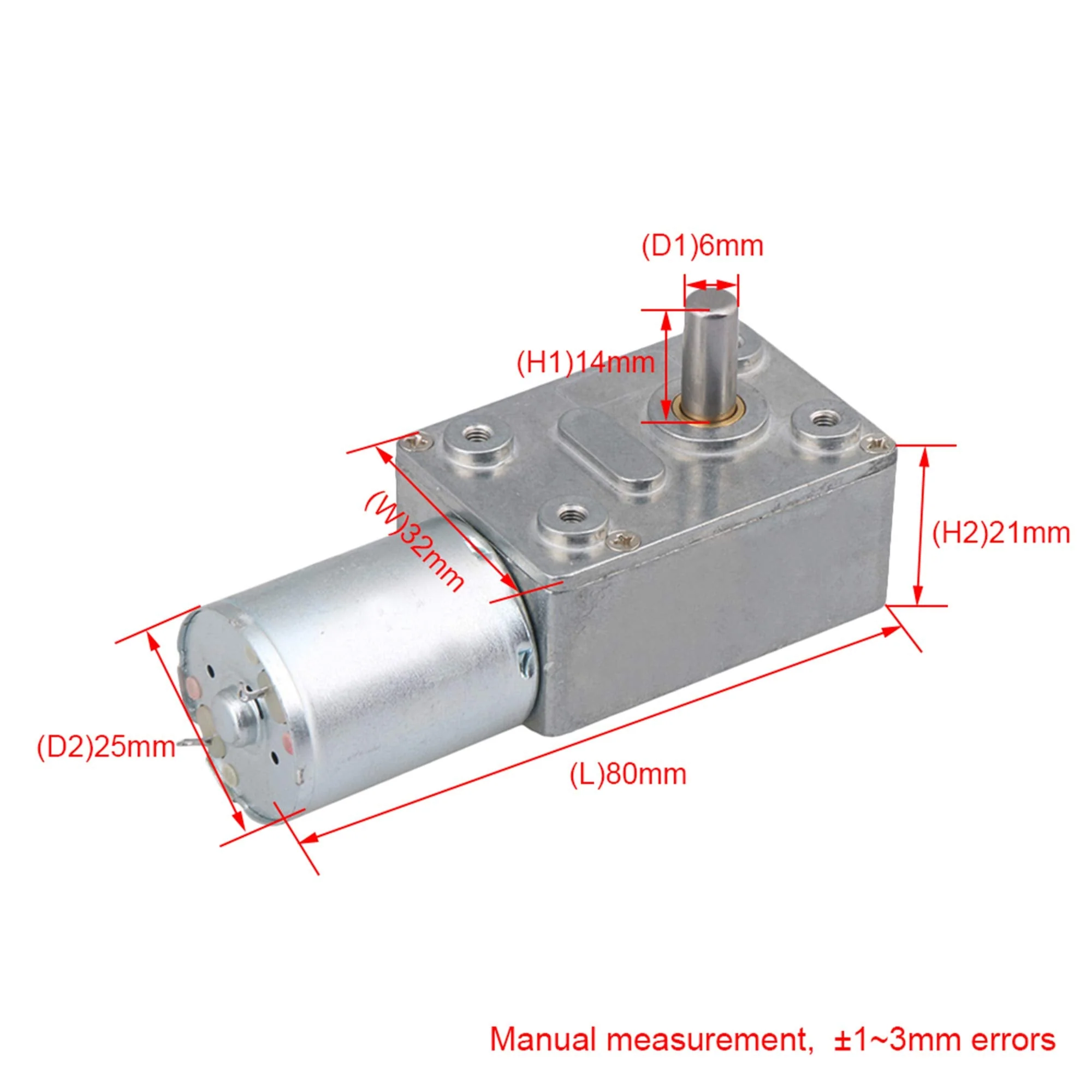 DC 12V 0.6RPM Square Low Speed High Torque Turbo Worm Geared Motor Right Angle Gear Motor - Image 5