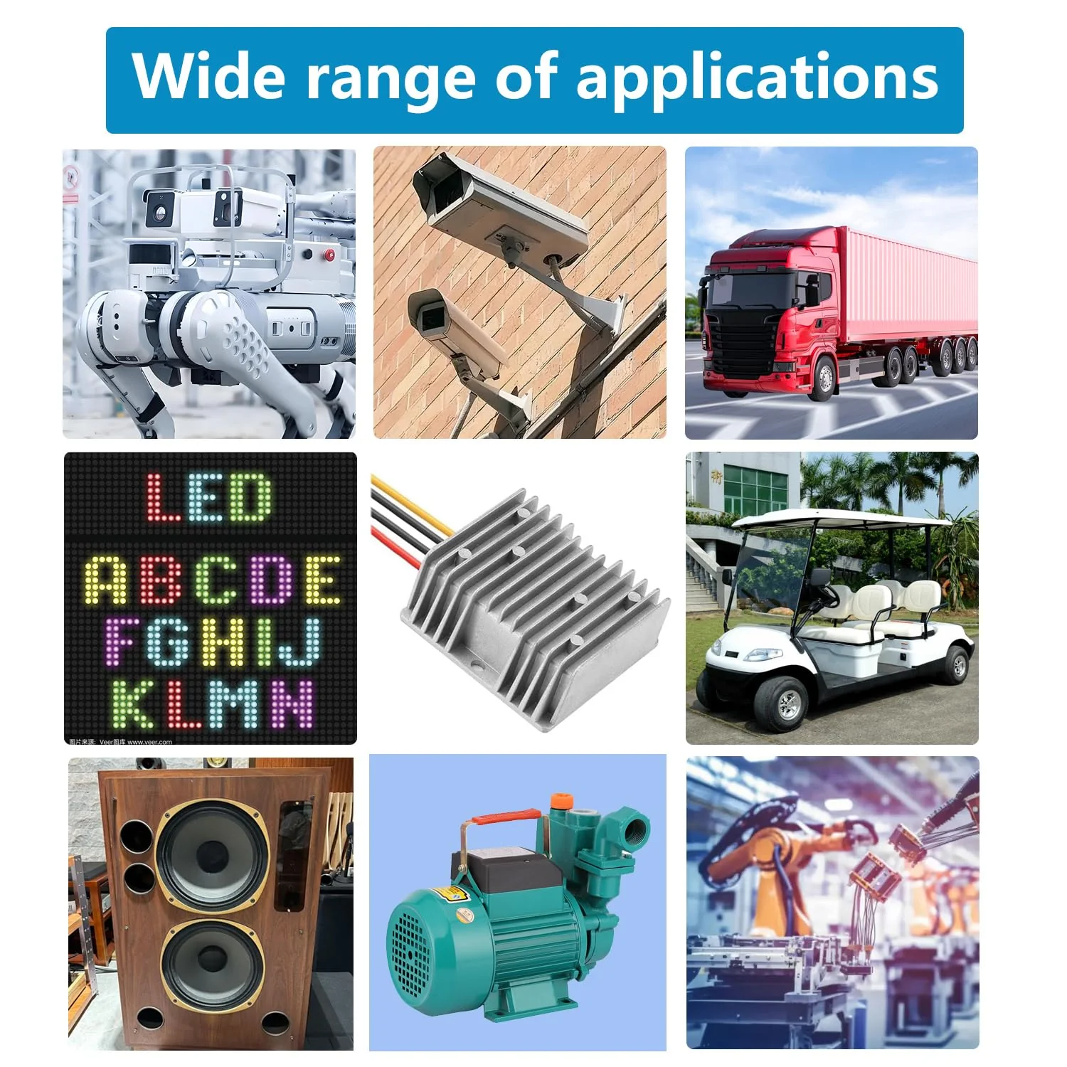 DC 20-72V Step Down to 12V 10A 120W DC Converter Suitable for Waterproof Voltage Reduction Devices on Golf Carts and Forklift Trucks (20-72V to 12V10A) 20-72V to 12V10A - Image 7