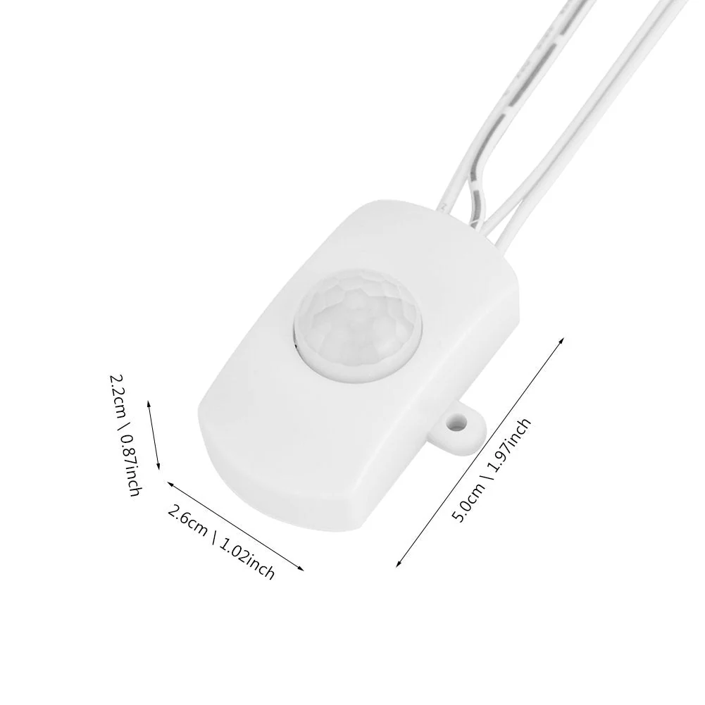 DC 5V-24, 2A Motion Activated Sensor Switch, PIR Motion Sensor Switch, DIY LED Lighting with USB Interface, Intelligent Detection (White) White - Image 7