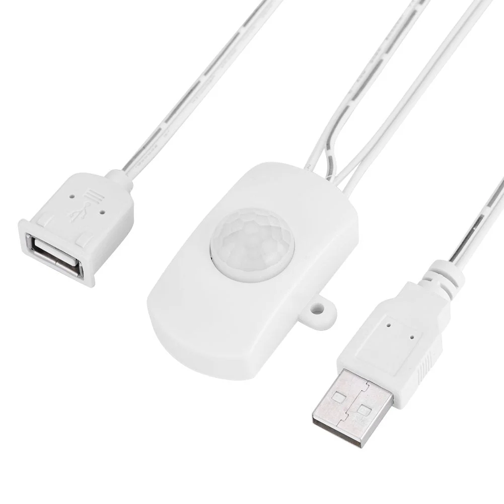 DC 5V-24, 2A Motion Activated Sensor Switch, PIR Motion Sensor Switch, DIY LED Lighting with USB Interface, Intelligent Detection (White) White - Image 8