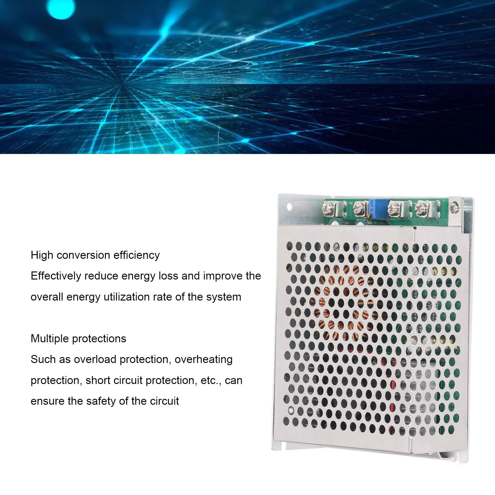 DC to DC Down Module 50A 1000W DC25-90V Input Adjustable Voltage Regulator Converter Module with Fan DC2.5-50V Output - Image 5