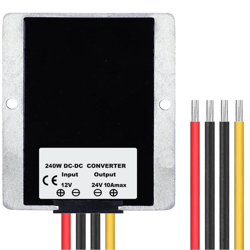 DC Voltage Converter Regulator, DC 12V Step-Up to 24V 10A 240W, Buck Transformer Waterproof 12V to 24V/10A - Image 2