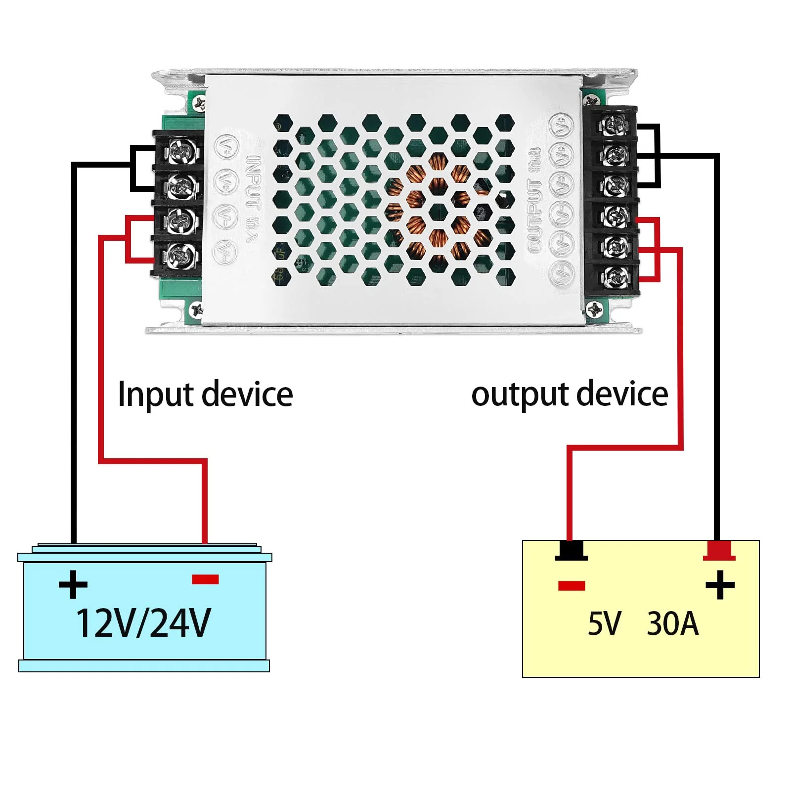 DC Voltage Regulator Buck Converter 12V 24V to 5V 30A 150W Step Down Reducer Power Converter Mini Module Transformer 12V/24V to 5V 30A - Image 3