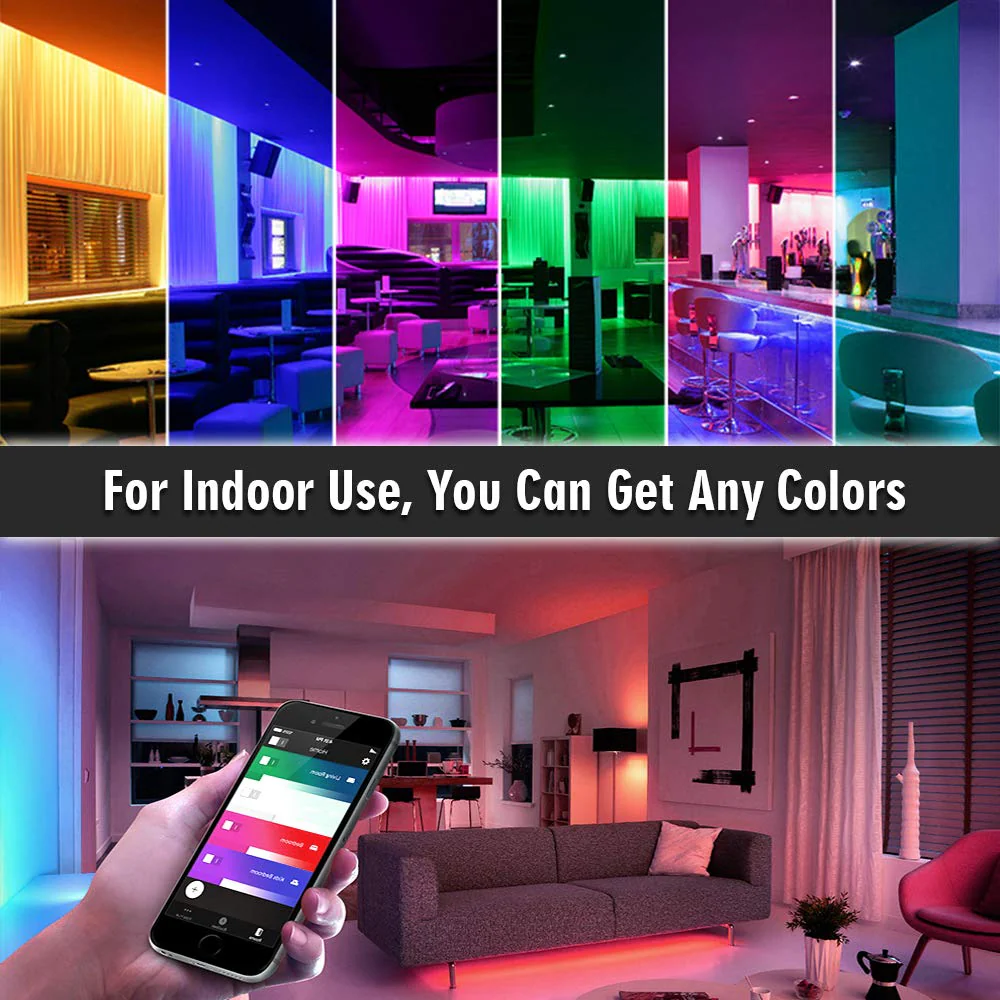 DC12V RGB CCT Color Changing LED Strip Light, 5050 RGB 2835 Warm White Daylight White Double Row Super Bright RGBWW Non-Waterproof Flexible LED Tape Light(DC12V 5meter/16.4ft) DC12 V 5 m/16.4 ft - Image 6
