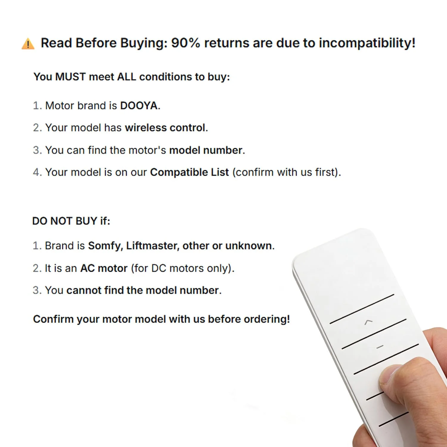 DC2700 1 Channel Wireless RF Transmitter Emitter Remote Controller for Curtain Motor DT52E/KT82TN/DT360 - Image 8