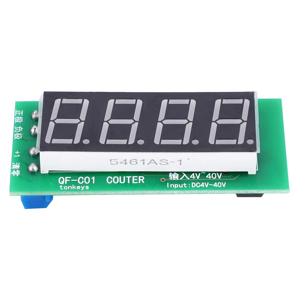 DC4-40V 4 Digit Digital Display Meter Module Electric Counter Meter Range 0-9999 with Memory Function - Image 3