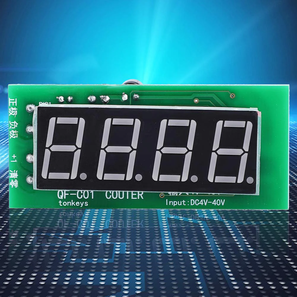 DC4-40V 4 Digit Digital Display Meter Module Electric Counter Meter Range 0-9999 with Memory Function - Image 5