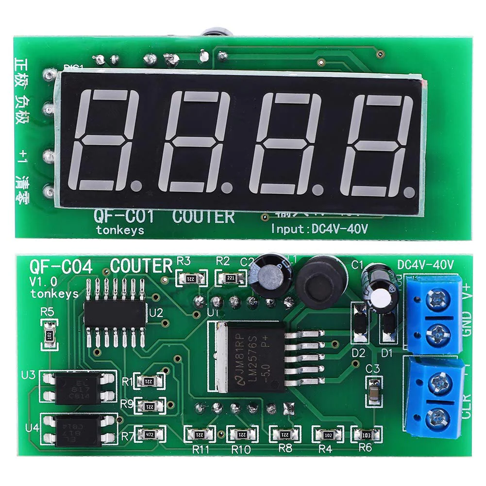 DC4-40V 4 Digit Digital Display Meter Module Electric Counter Meter Range 0-9999 with Memory Function - Image 7
