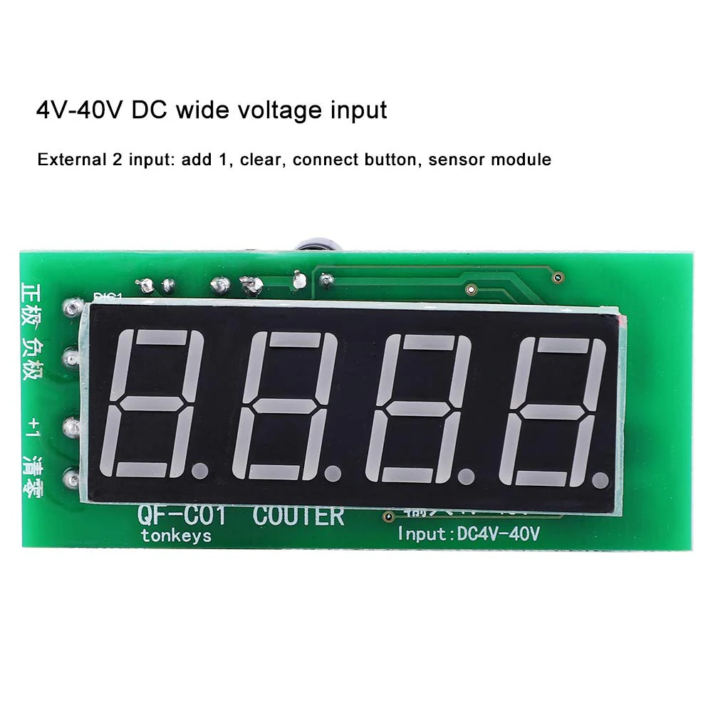 DC4-40V QF-C04 Counter Module, 4-Digit Digital Display, 0-9999 Counting Range with Memory Function - Image 2
