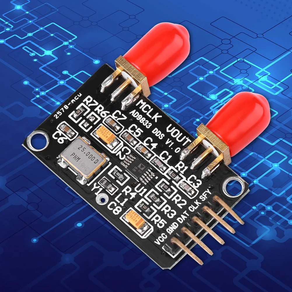 DDS Signal Generator Module AD9833 0MHz to 12.5MHz Square/Triangle/Sine Power Supply: 2.3V to 5.5V - Image 3