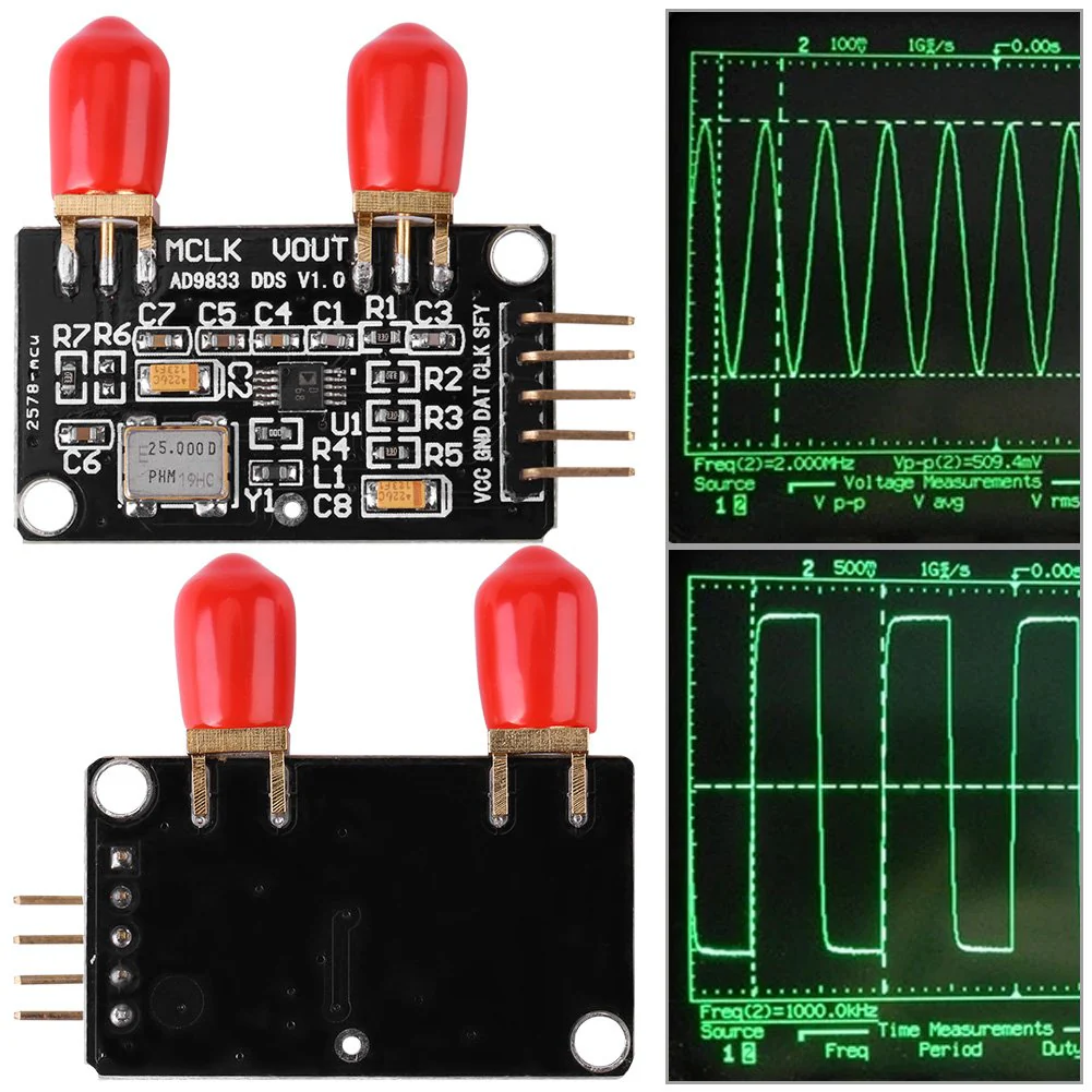DDS Signal Generator Module AD9833 0MHz to 12.5MHz Square/Triangle/Sine Power Supply: 2.3V to 5.5V - Image 9