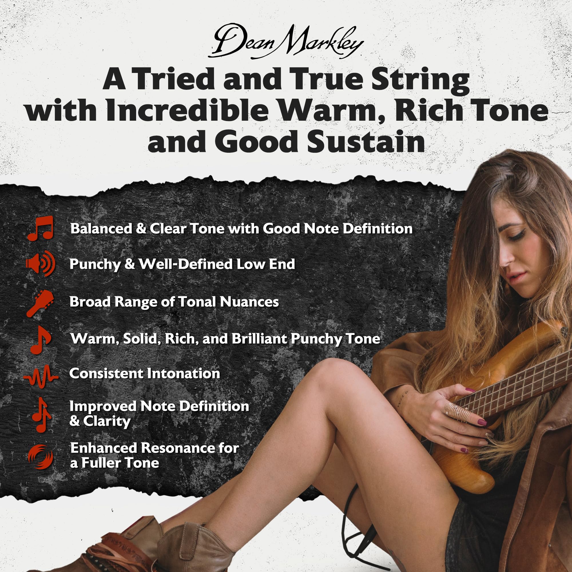 Dean Markley SR2000 Stainless Steel Bass Guitar Strings 7 String Set, 22-127 Medium Custom 7 String Bass Guitar, Silky Smooth Bass Strings with Long Lasting and Full Tone, Made in the USA - Image 3