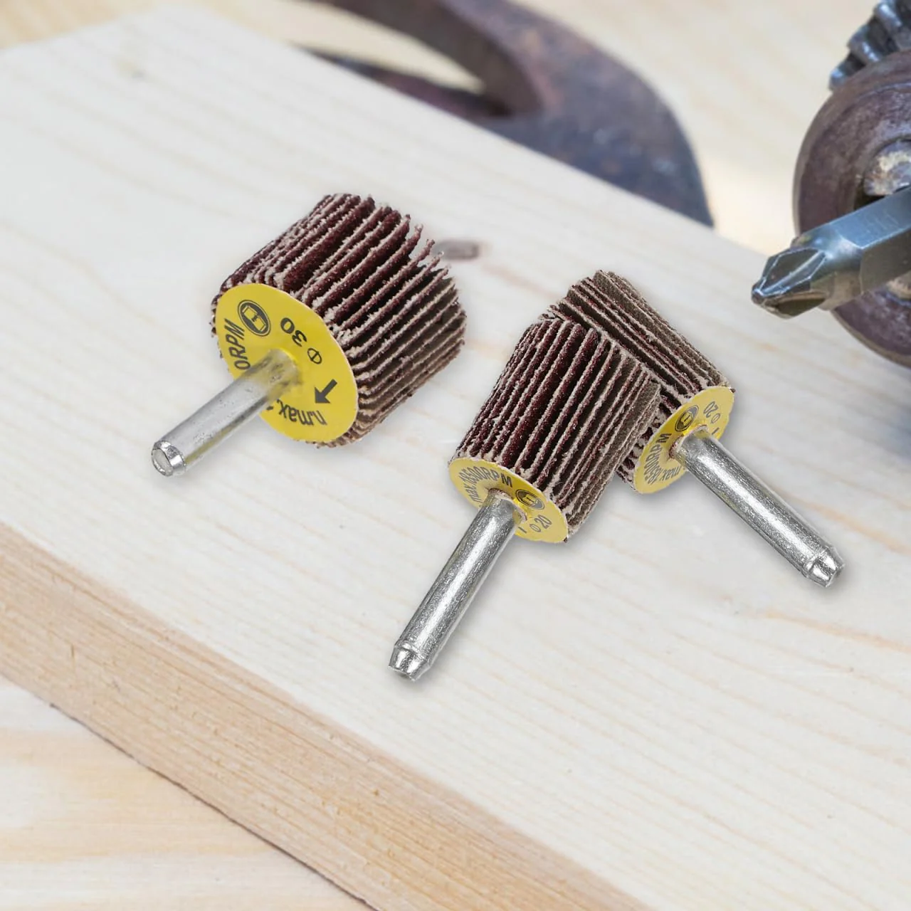 DECOMELODY 8 x Electric Straight Grinder Sanding Disc Abrasive Wheel Slat Grinding Wheel for Drill Car Silicon Carbide Grinding Wheel Wire Flap Wheel Steel - Image 9