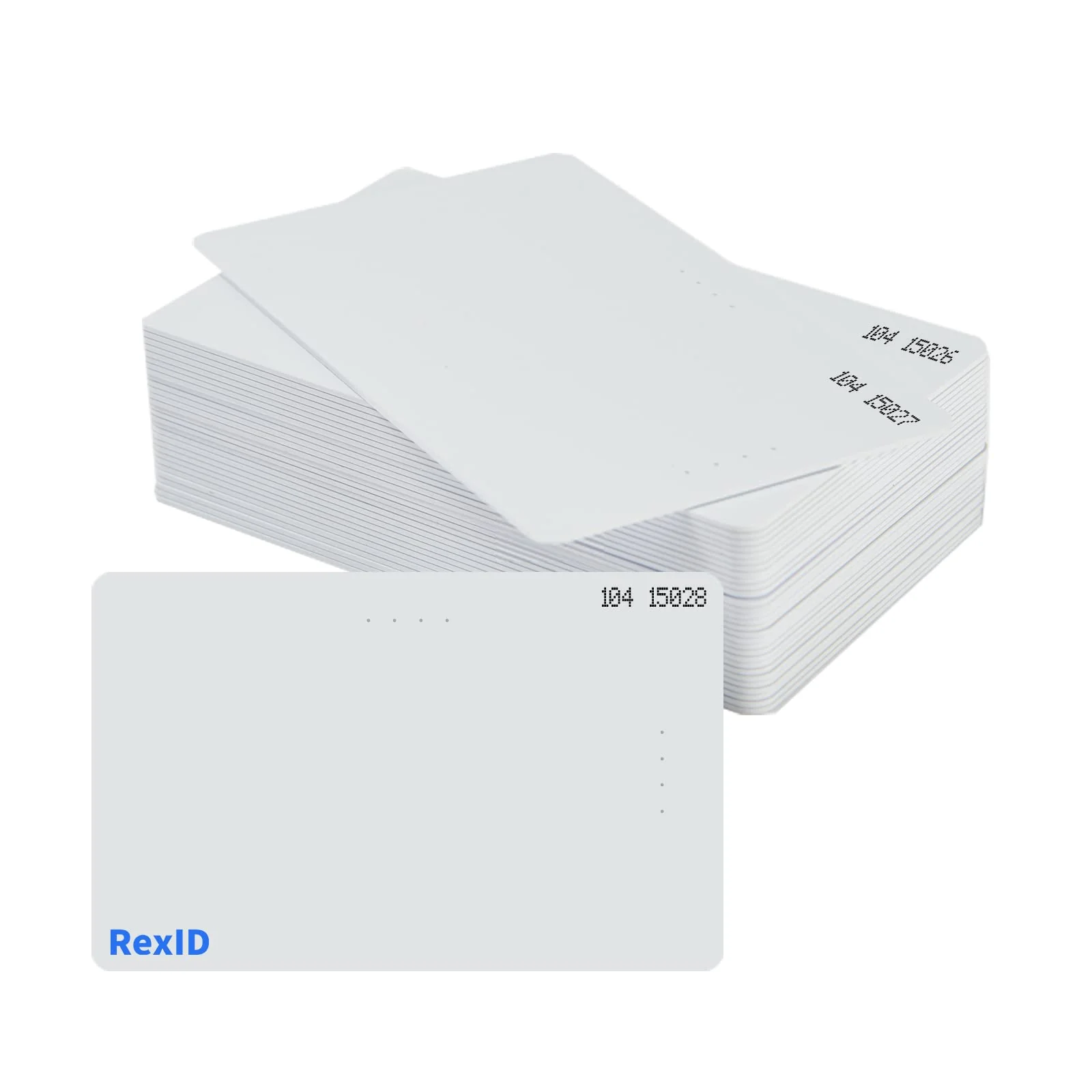 Default Programmed RexID 5 Pack H10301 PVC ISO Proximity Card for Access Control System. Comparable to Standard 26 bit Format for Add-On & Replacement on Current System