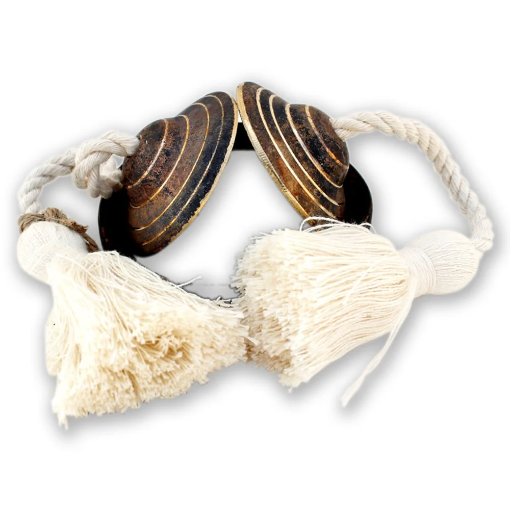 DeKulture Handmade Pure Kansa Manjeera Percussion Instrument Indian Cymbal Clapper Bell For Religious Ceremonies Bhajans Healing Yoga Meditation, 3X1 (DH) Inches - Image 8