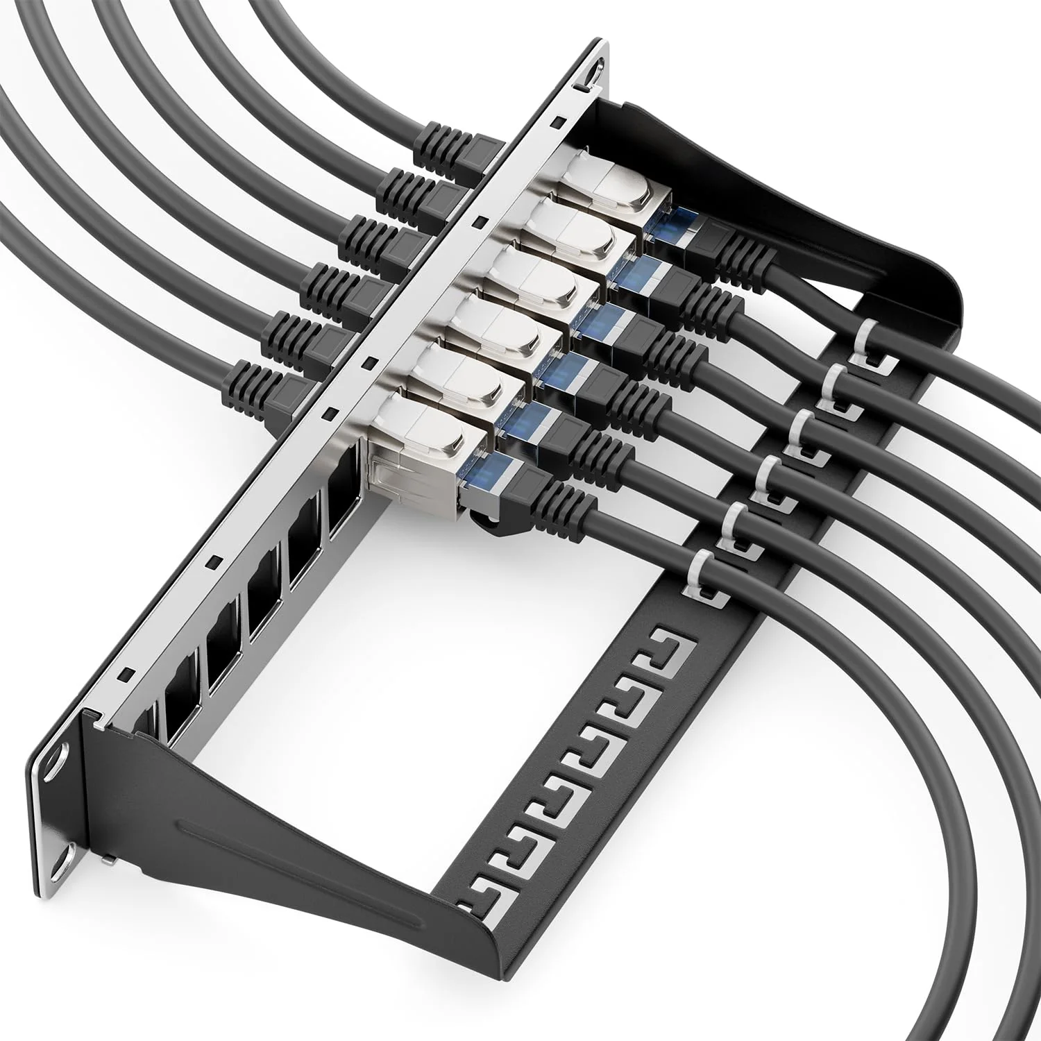 deleyCON Pack of 24 CAT 7 Coupling Keystone Metal 2 x RJ45 Female Connector for RJ45 Patch Cable 600 MHz 10 Gbps LAN DSL Ethernet and Can be Used as Keystone - Silver 24 Stück - Image 4