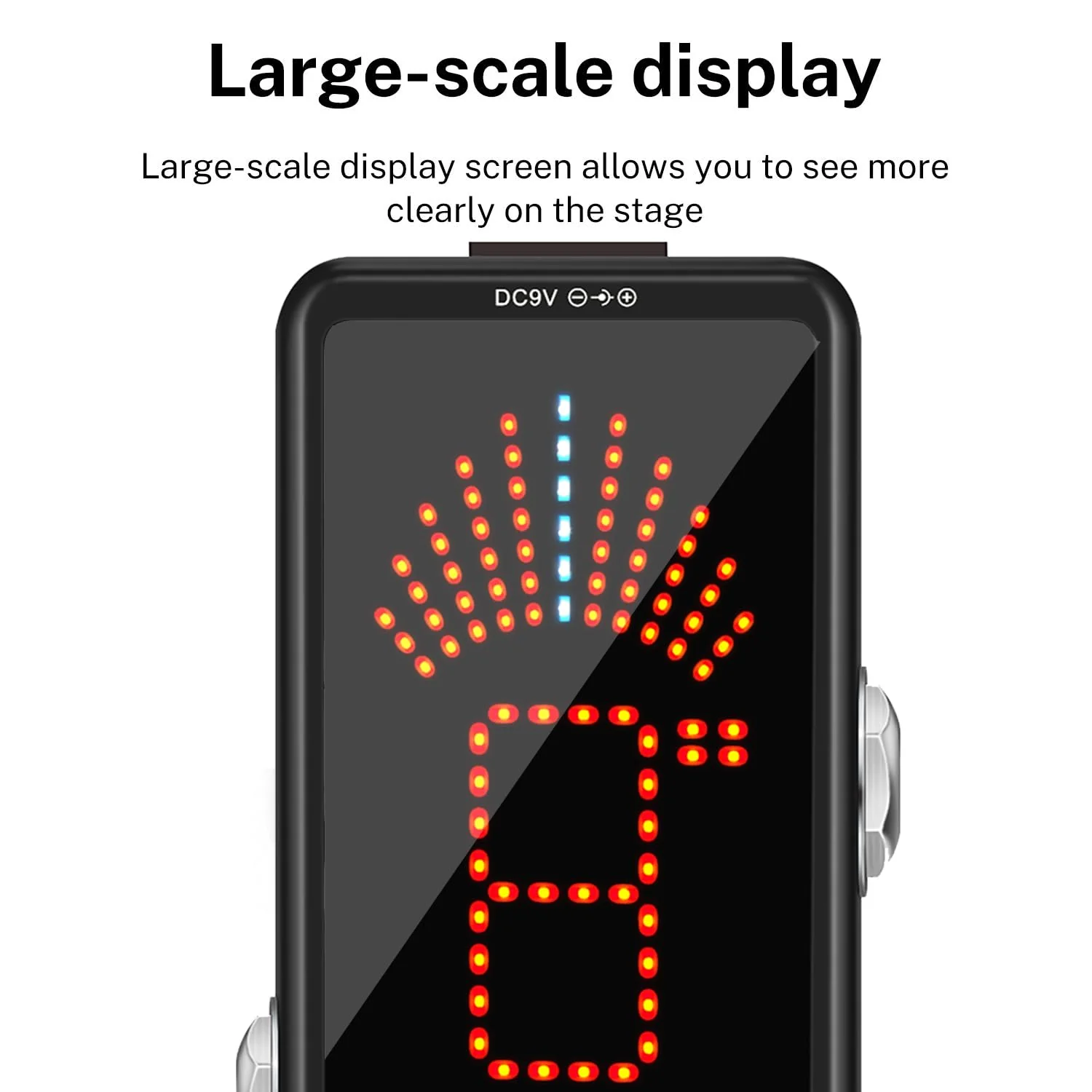 Deluxe Chromatic Tuner Pedal,Large Screen High Precision ±0.1% Accuracy,Display Leads Clear Results of Tuning for Electric Guitar and Bass Deluxe Tune Black - Image 2