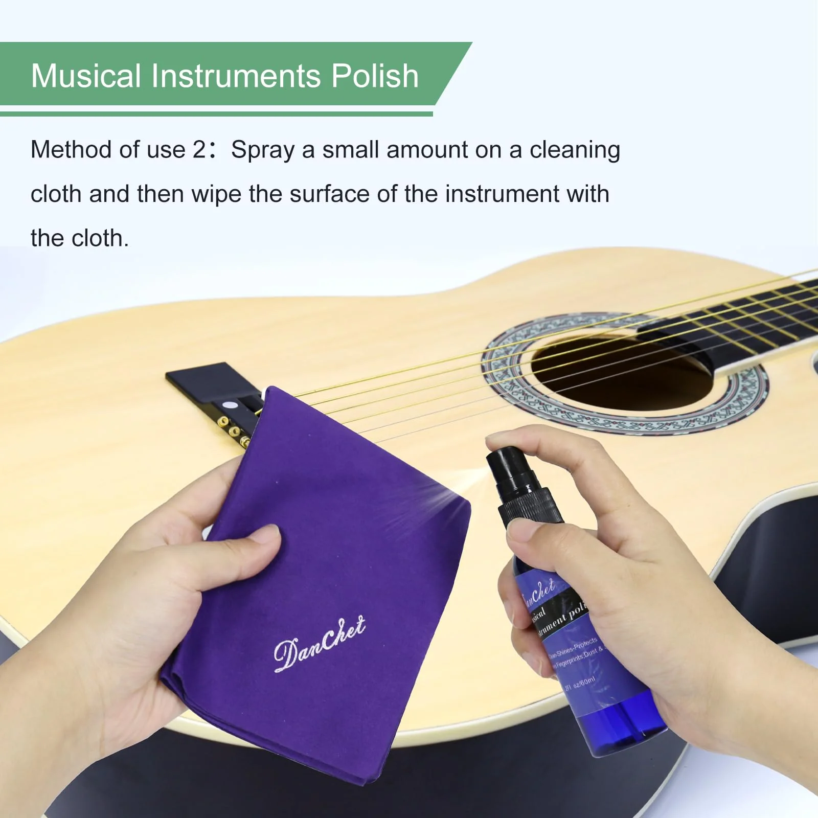 Deluxe Guitar Cleaning and Maintenance System 3-Piece Kit: Lemon Oil, Polish, and Guitar String Oil - Guitar Cleaning Kit - for cleaning, polishing, and protection of guitars. - Image 5