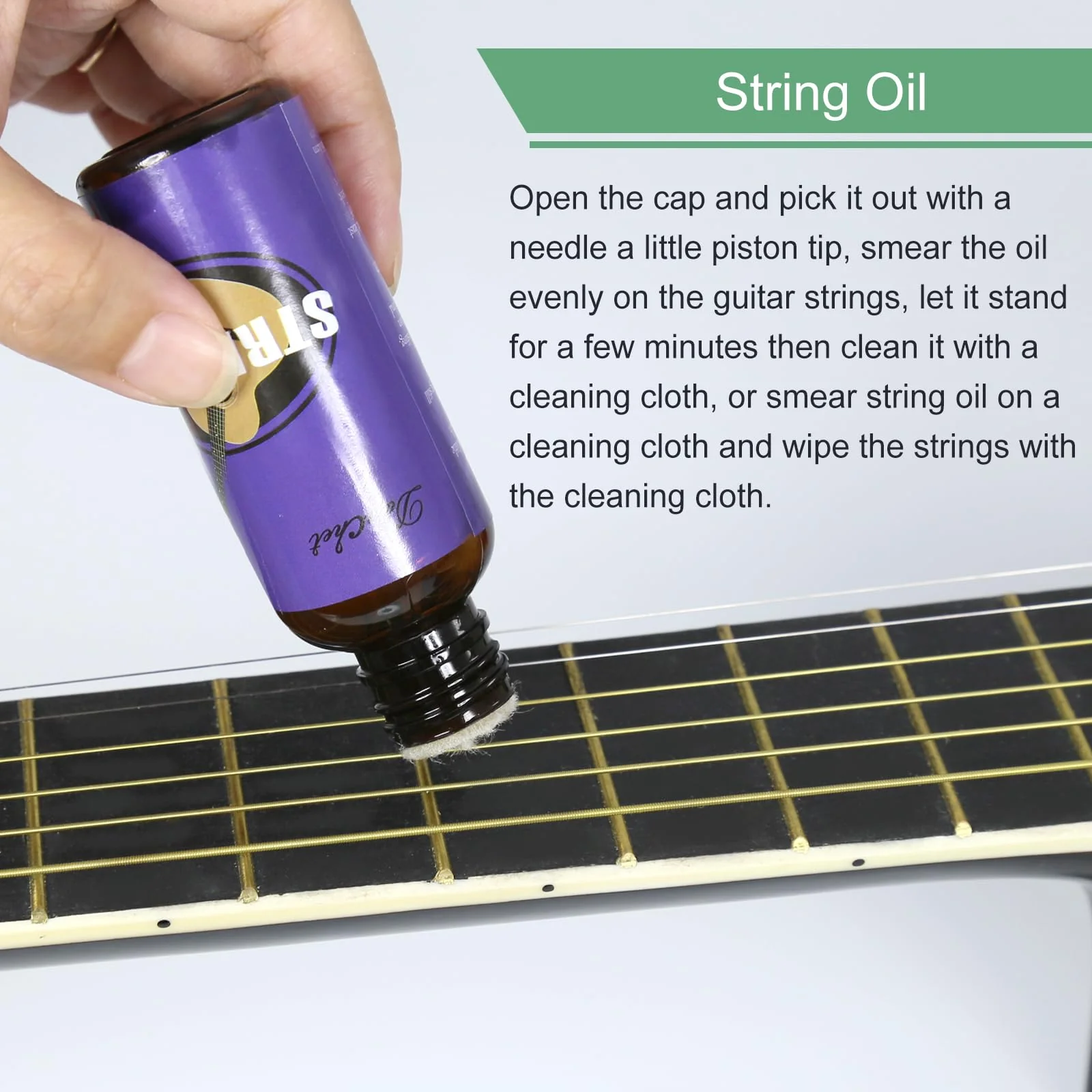 Deluxe Guitar Cleaning and Maintenance System 3-Piece Kit: Lemon Oil, Polish, and Guitar String Oil - Guitar Cleaning Kit - for cleaning, polishing, and protection of guitars. - Image 7