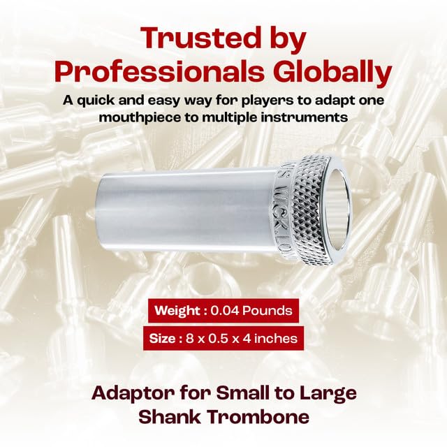 Denis Wick Mouthpiece Adaptor for Trombone, Silver-Plated, 4909 - Perfect for Brass Players Seeking Tone Consistency Across Instrument - Ideal for Doublers, Educators, and Touring Musicians Silver-Trumpet - Image 4