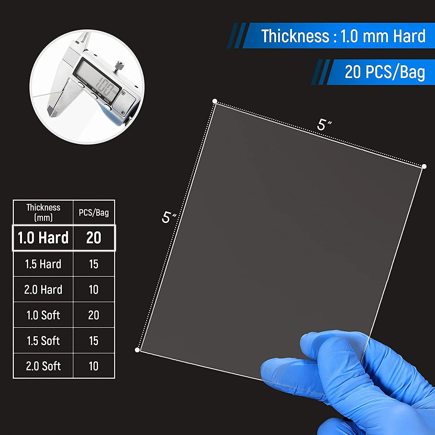 Dental Lab Rail Thermoforming Material for Vacuum Forming Soft Hard 1/1.5/2mm (1.0mm, Soft) - Image 8