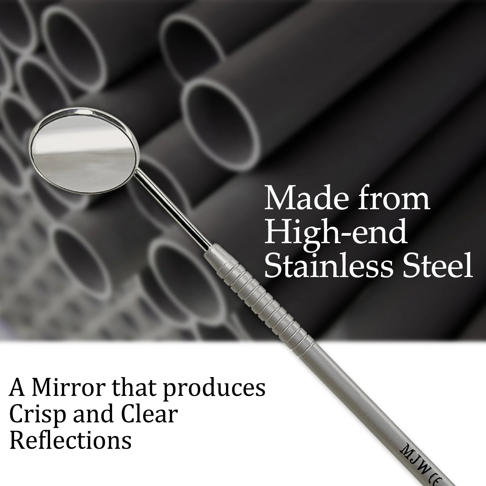 Dental Mouth Mirror - Size 5, Stainless Steel, Easy Viewing for Dentists and Eyelash Extensions 1 x mirror top - Image 3