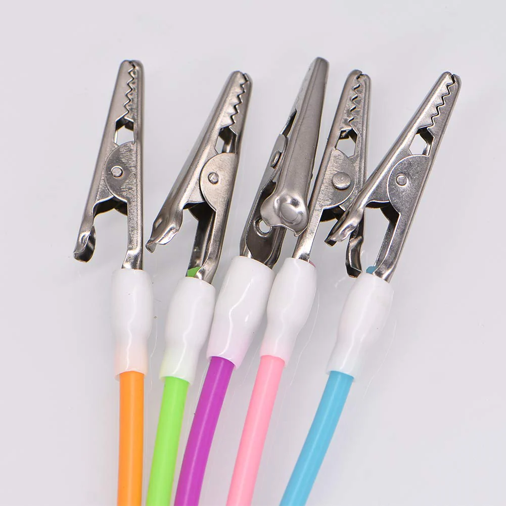 Dental Silicon Bib Clips,Colorful Sterilizable Bib Clips Napkin Holder Chain (10 PCS) 10 PCS - Image 3