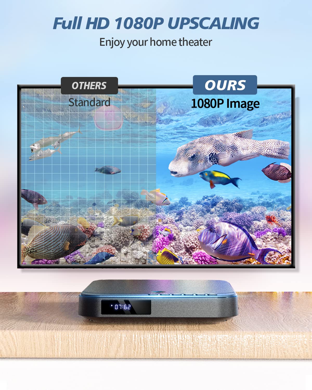 Desobry Mini DVD Player HDMI, 1080P HD Small Compact DVD Player for Smart TV with All Region Free, DVD CD Player with AV Output, USB/TF Card Input, Remote Control, Support PAL/NTSC Black - Image 3