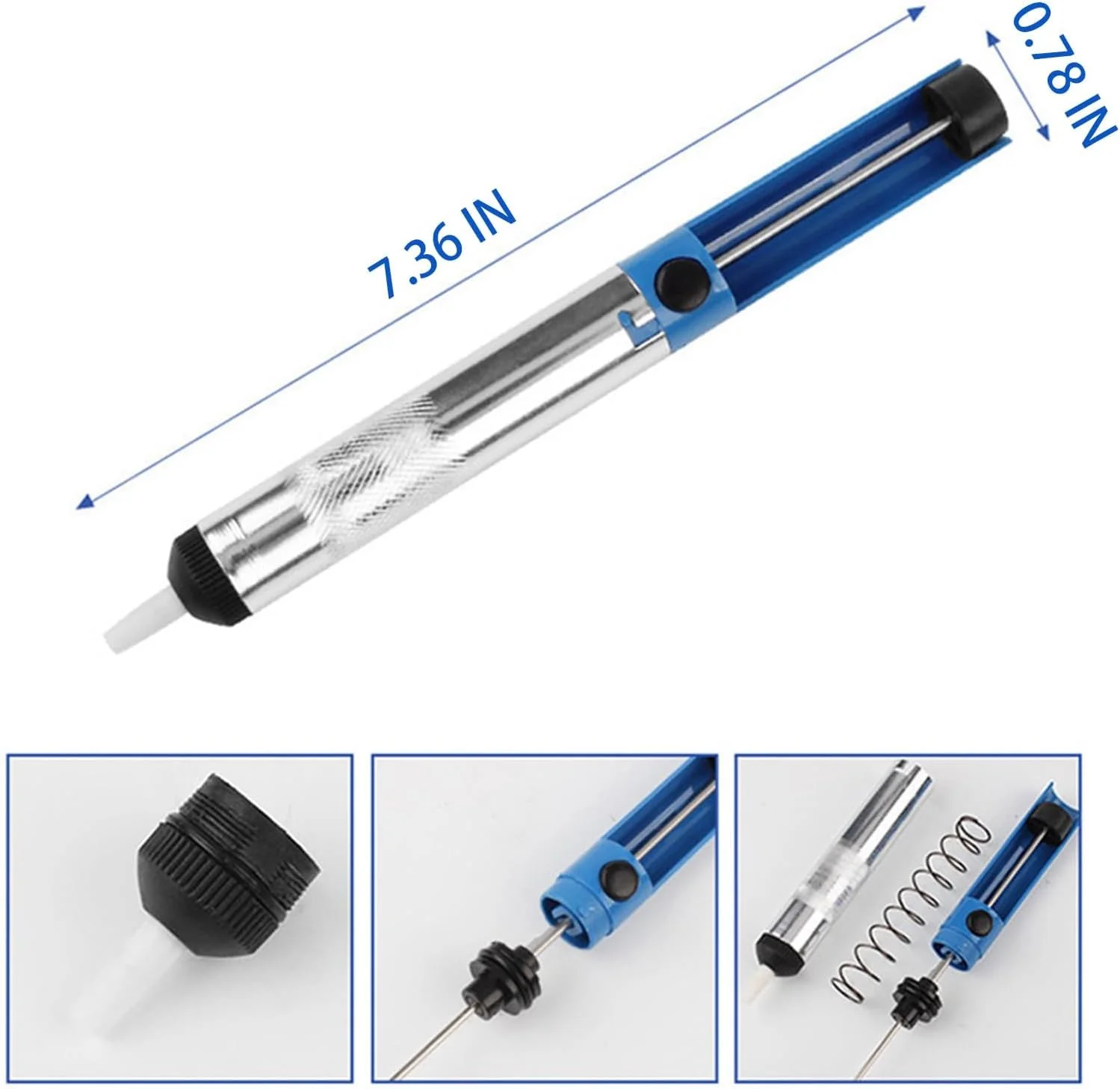 Desoldering Pump, Desoldering Wick, Micro Shear Wire Cutter Pliers, Lead-Free Solder with Rosin Core, 4-Piece Desoldering Pump Set, Soldering Piston Support Accessories, Soldering Removal Tool - Image 4