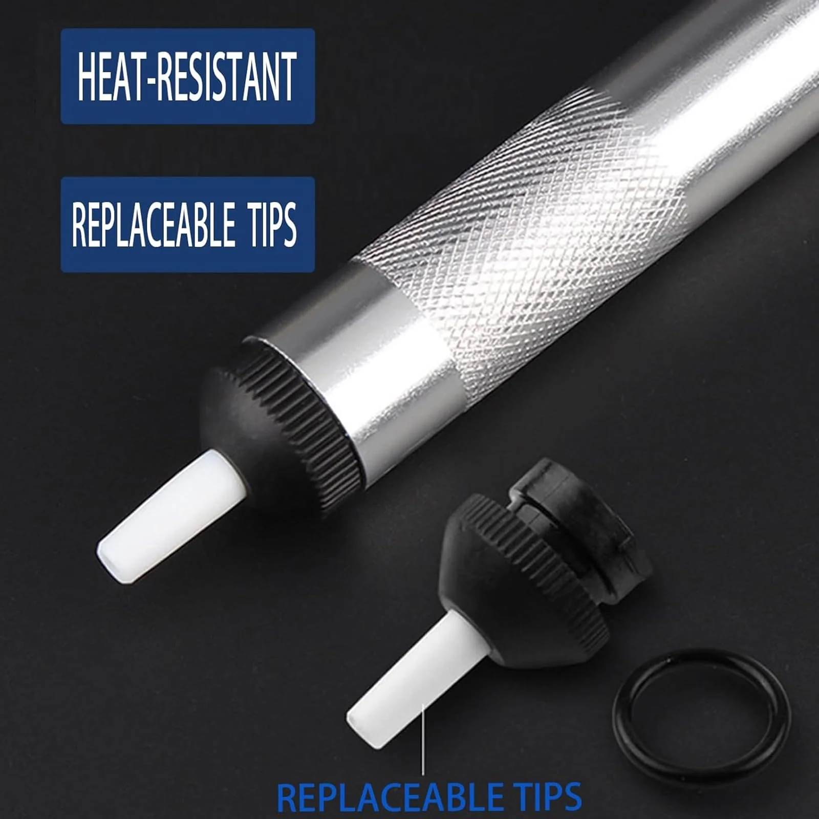 Desoldering Pump Set, Desoldering Pump and 2 Desoldering Wires, Desoldering Wick, 2 Pieces Desoldering Wick, Solder Suction Vacuum Pump Solder Removal Tool (2.5 mm x 1.5 m and 2.5 mm x 3 m) - Image 2