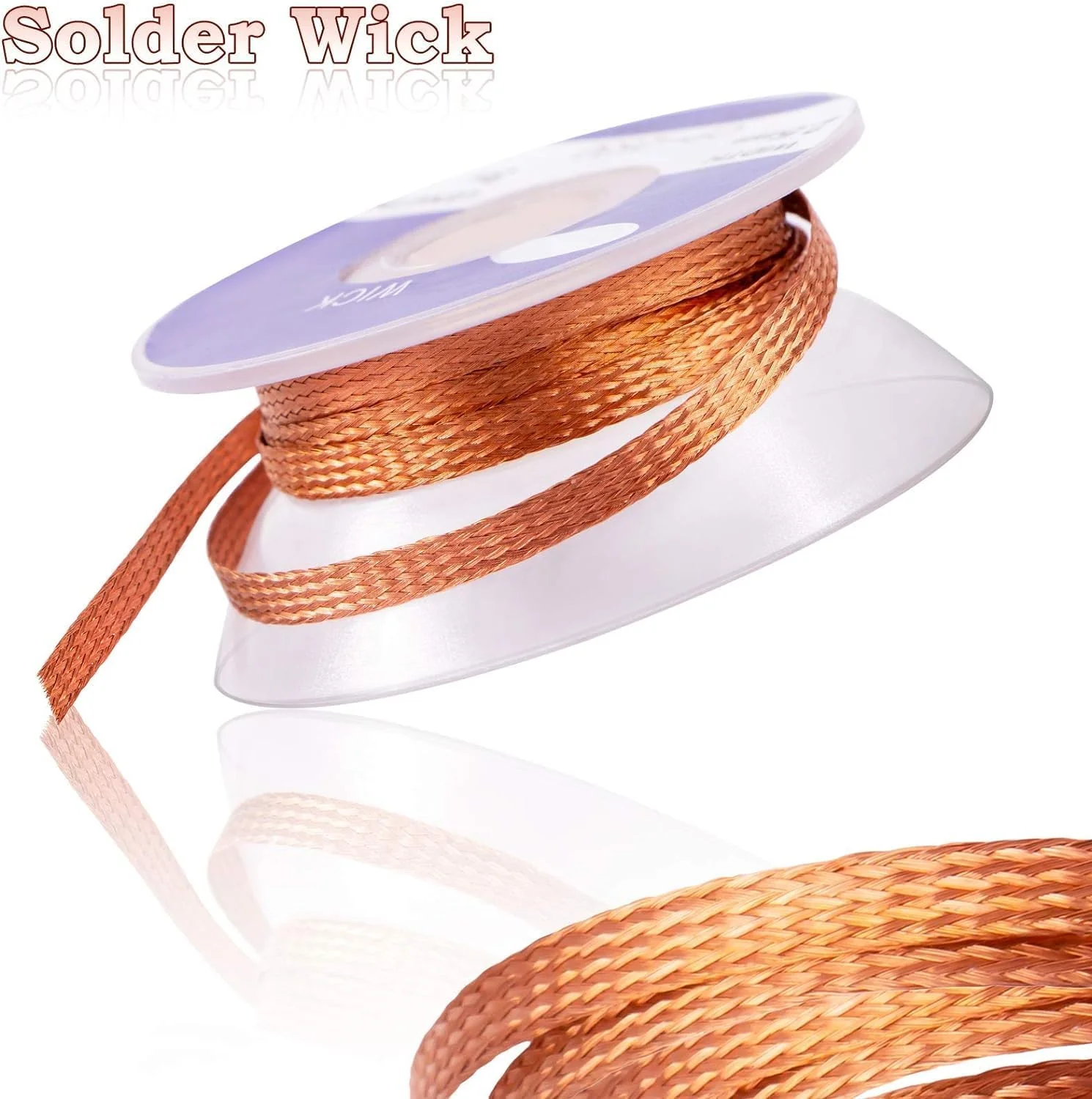 Desoldering Wire, 1.5 m Desoldering Wire, 2.5 mm No-Clean Soldering Braid, Wicks Strands for Desoldering, Desoldering Wick for Removing Solder for Disassembling Electrical Components - Image 2