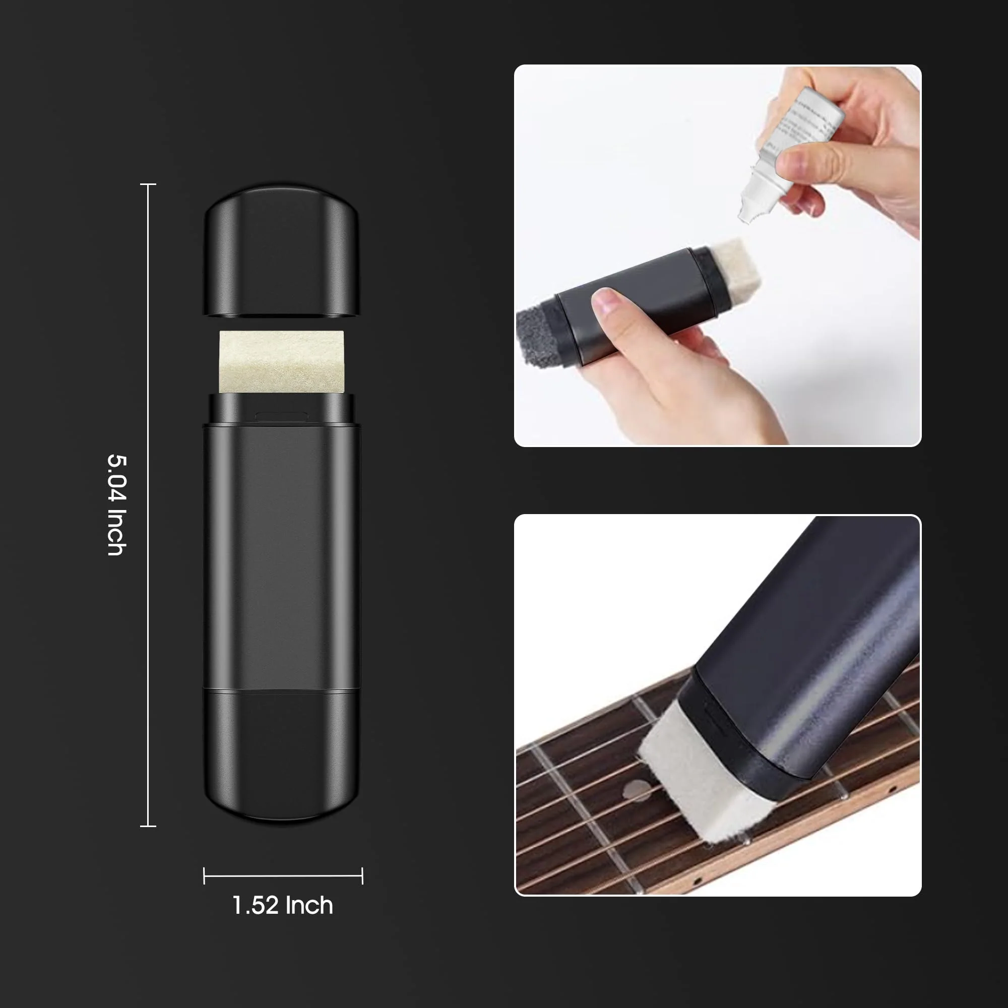 Deviser Guitar Cleaner Spray,All IN ONE Kit 4 OZ,fretboard Lemon oil,Polish,Guitar String-cleaner,Cleaning Brush,Cleaning cloth for guitar cleaning and maintenance 120ml set - Image 2