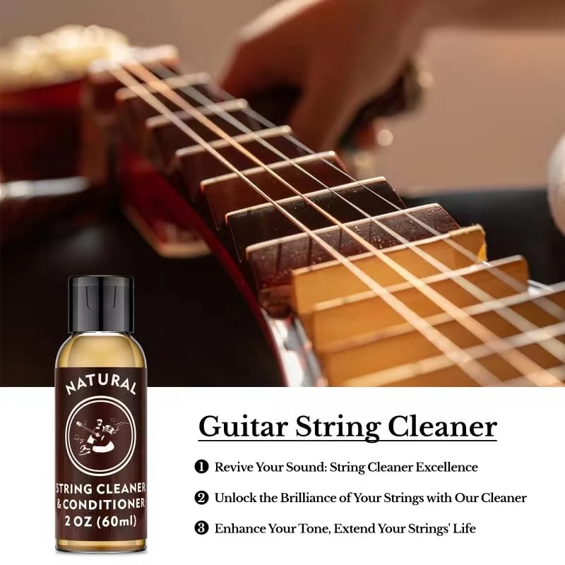 Deviser Guitar Cleaning,All IN ONE Kit,fretboard Lemon oil,Polish,Guitar String-cleaner,Guitar string winder,Cleaning cloth for guitar cleaning and maintenance 3 PACK - Image 3