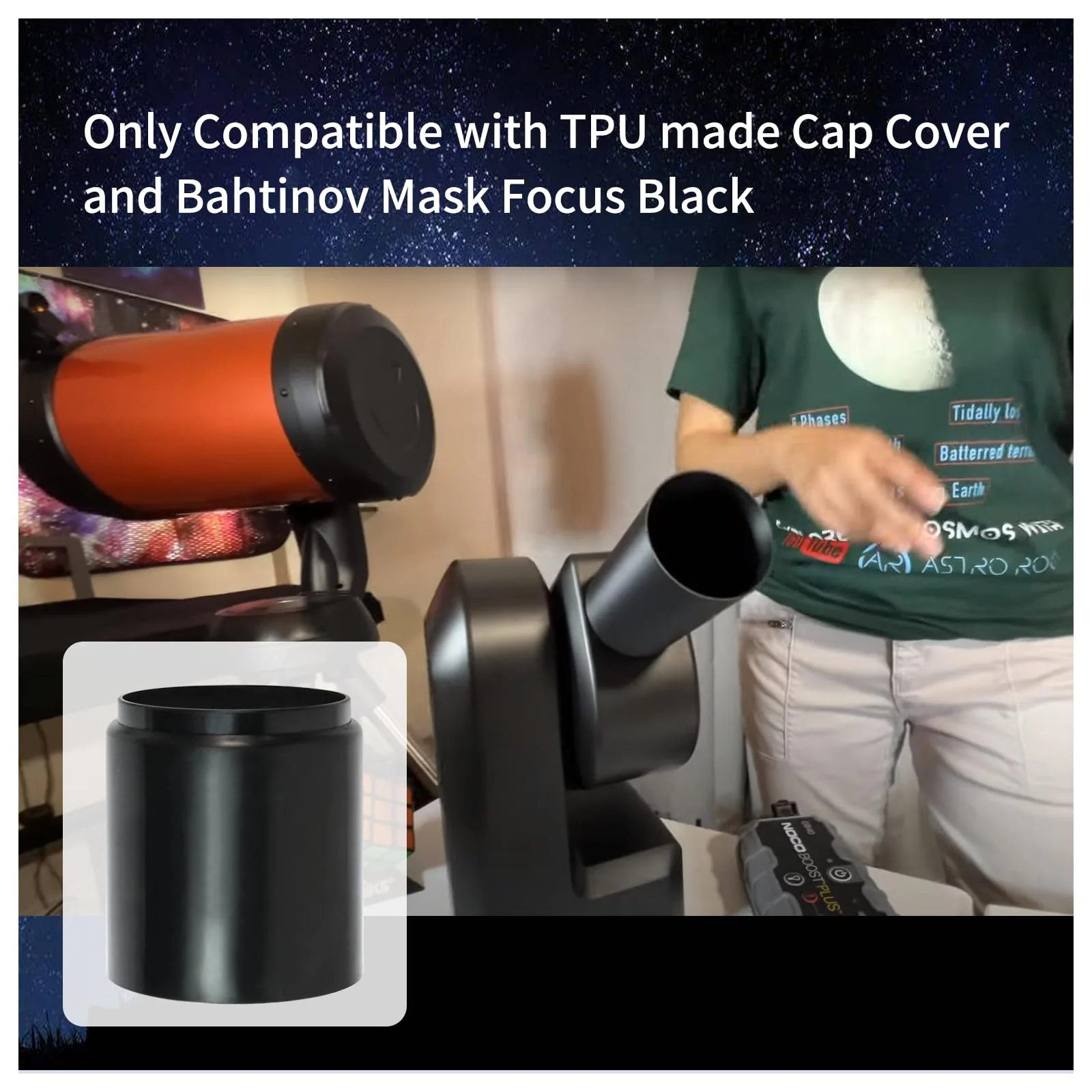 Dew Shield Compatible With ZWO SeeStar S50 Telescope light Hood, Lens Stray Light Protection And Lens Anti-condensation Shield Reduces The Risk Of Fogging With Dew. Compatible With Bahtinov Mask Focus - Image 3