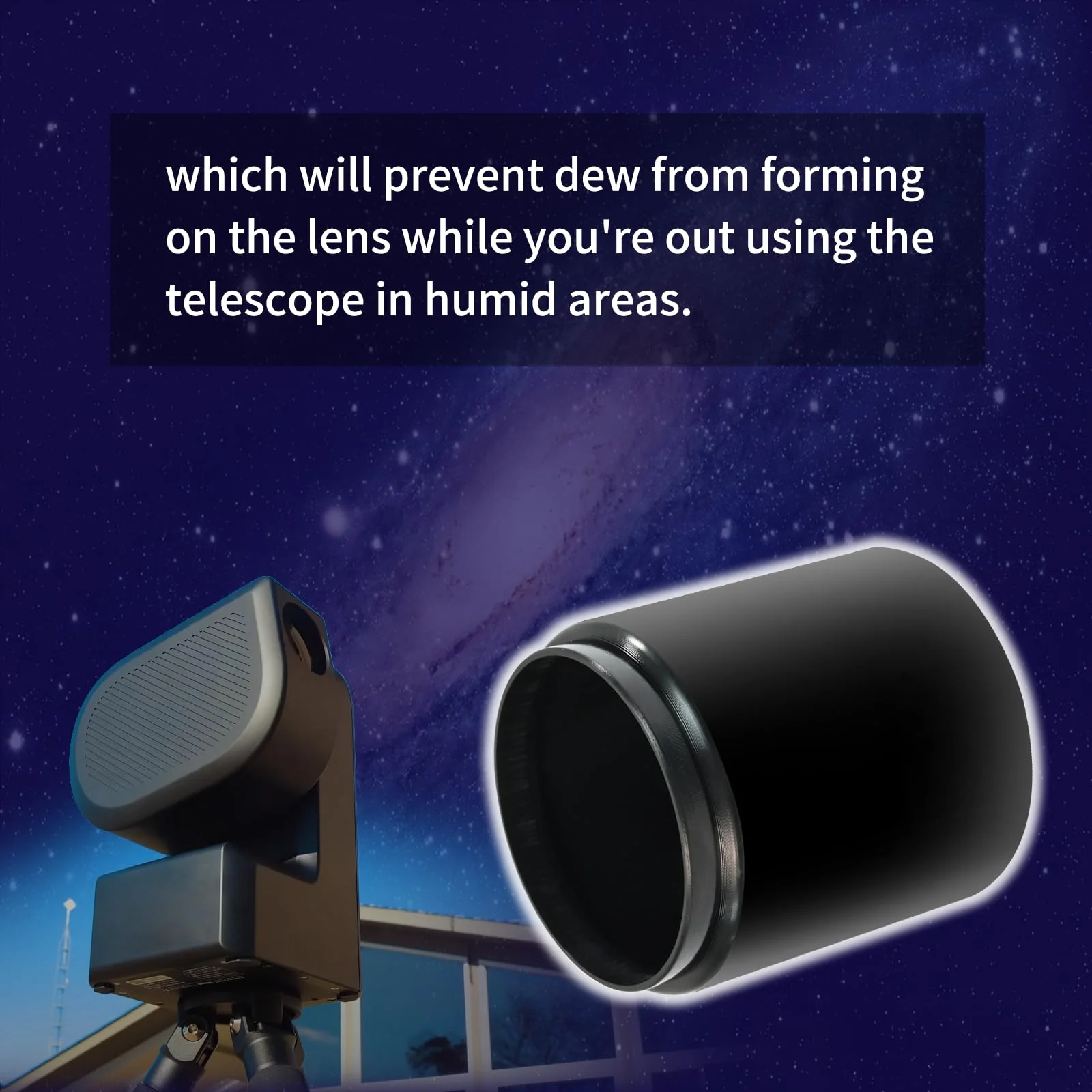Dew Shield Compatible With ZWO SeeStar S50 Telescope light Hood, Lens Stray Light Protection And Lens Anti-condensation Shield Reduces The Risk Of Fogging With Dew. Compatible With Bahtinov Mask Focus - Image 5