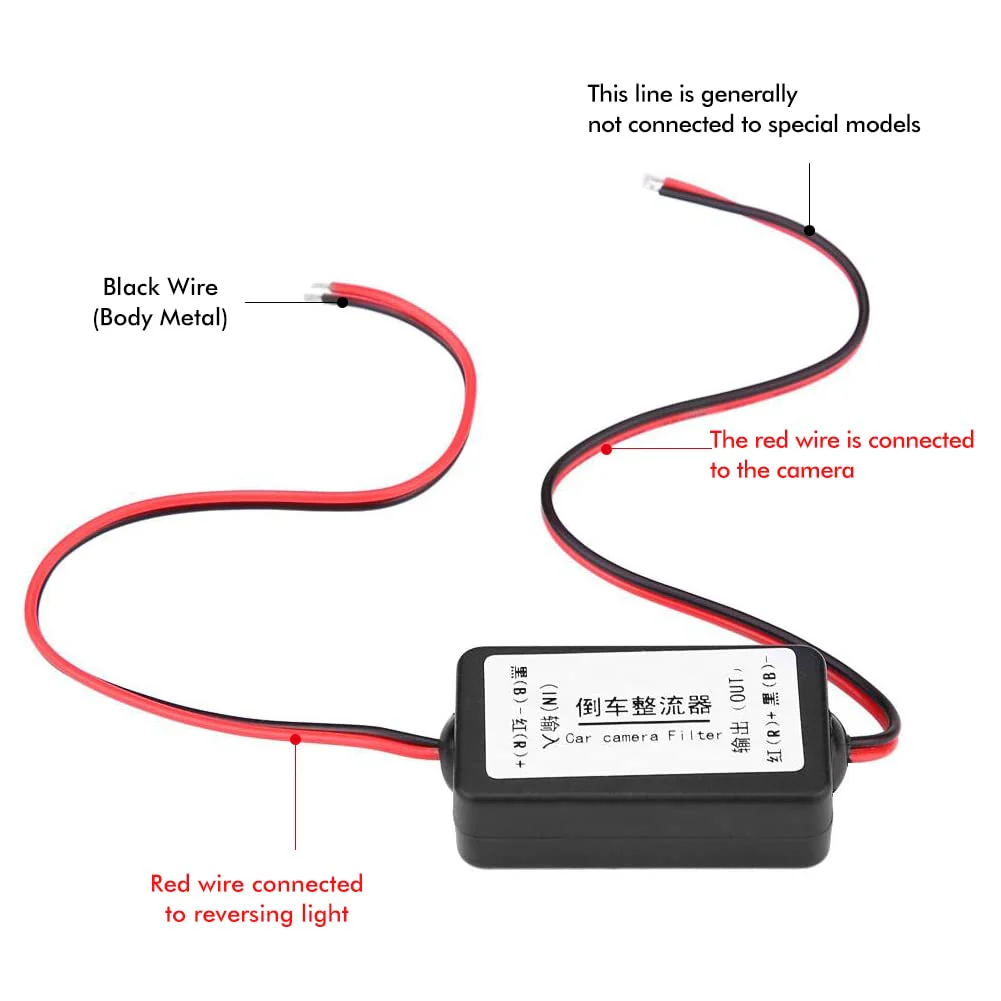 DEWIN Car Reversing Camera Filter, 12 V Filter DC Reversing Camera Power Relay Condenser Filter Rectifier - Image 2