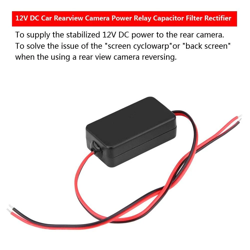 DEWIN Car Reversing Camera Filter, 12 V Filter DC Reversing Camera Power Relay Condenser Filter Rectifier - Image 5