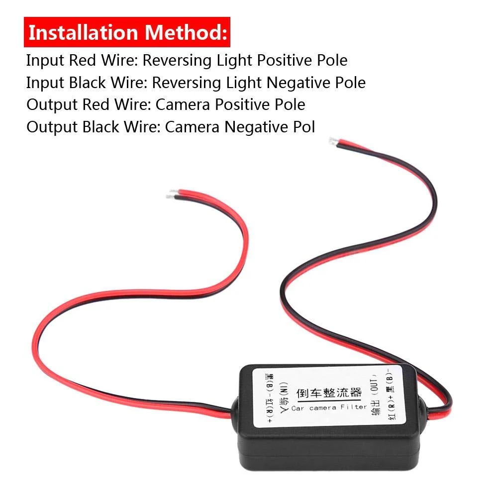 DEWIN Car Reversing Camera Filter, 12 V Filter DC Reversing Camera Power Relay Condenser Filter Rectifier - Image 6